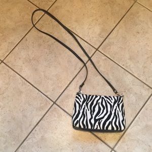 Black and white zebra purse